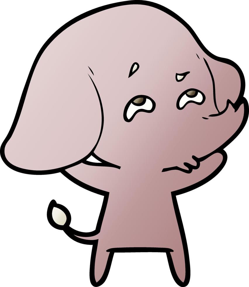 cartoon elephant remembering vector