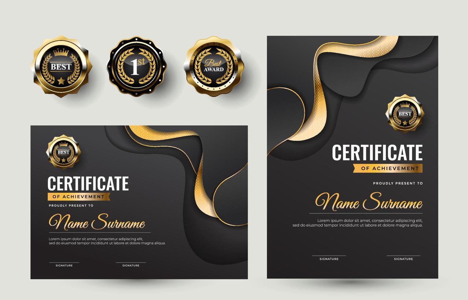 Certificate Of Achievement Template vector