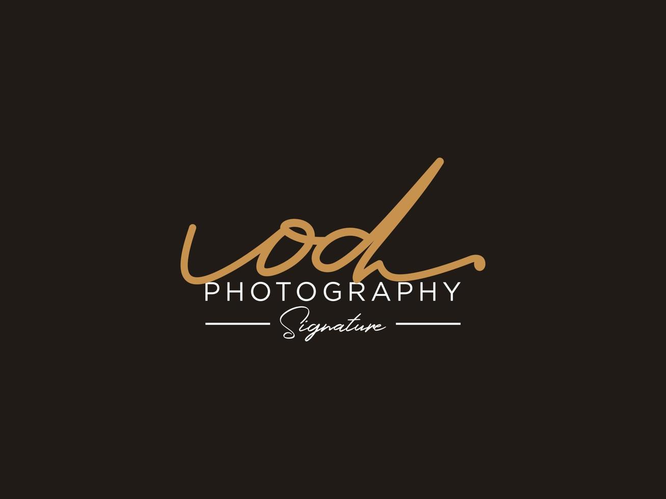 Letter OD Signature Logo Template Vector