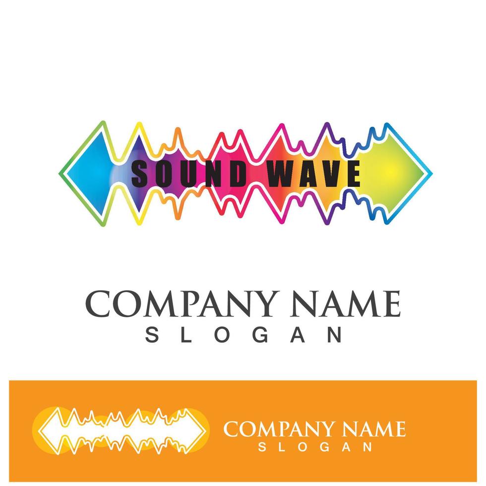 Sound waves vector illustration
