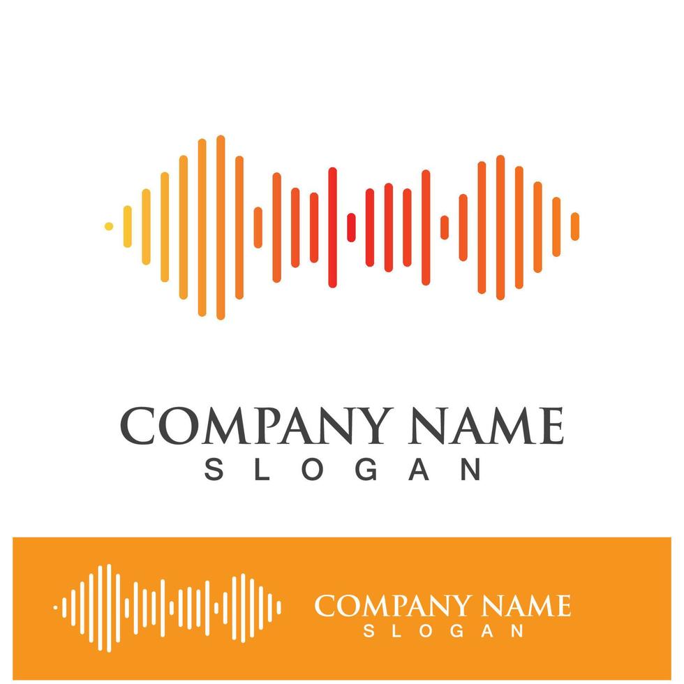 Sound waves set vector illustration