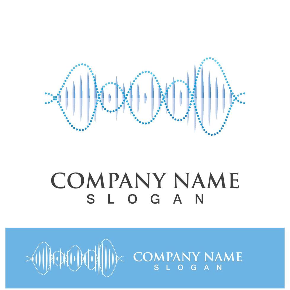 Sound waves set vector illustration