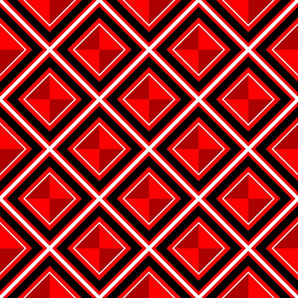 Plaid seamless pattern. Vector fabric print template. Scottish style red rhombus ornament. Geometric checkered carpet background.