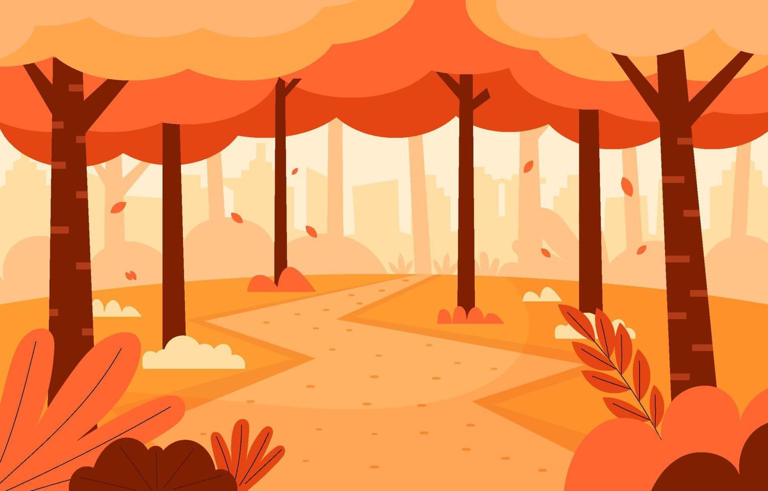 Autumn Scenery Landscape Background vector