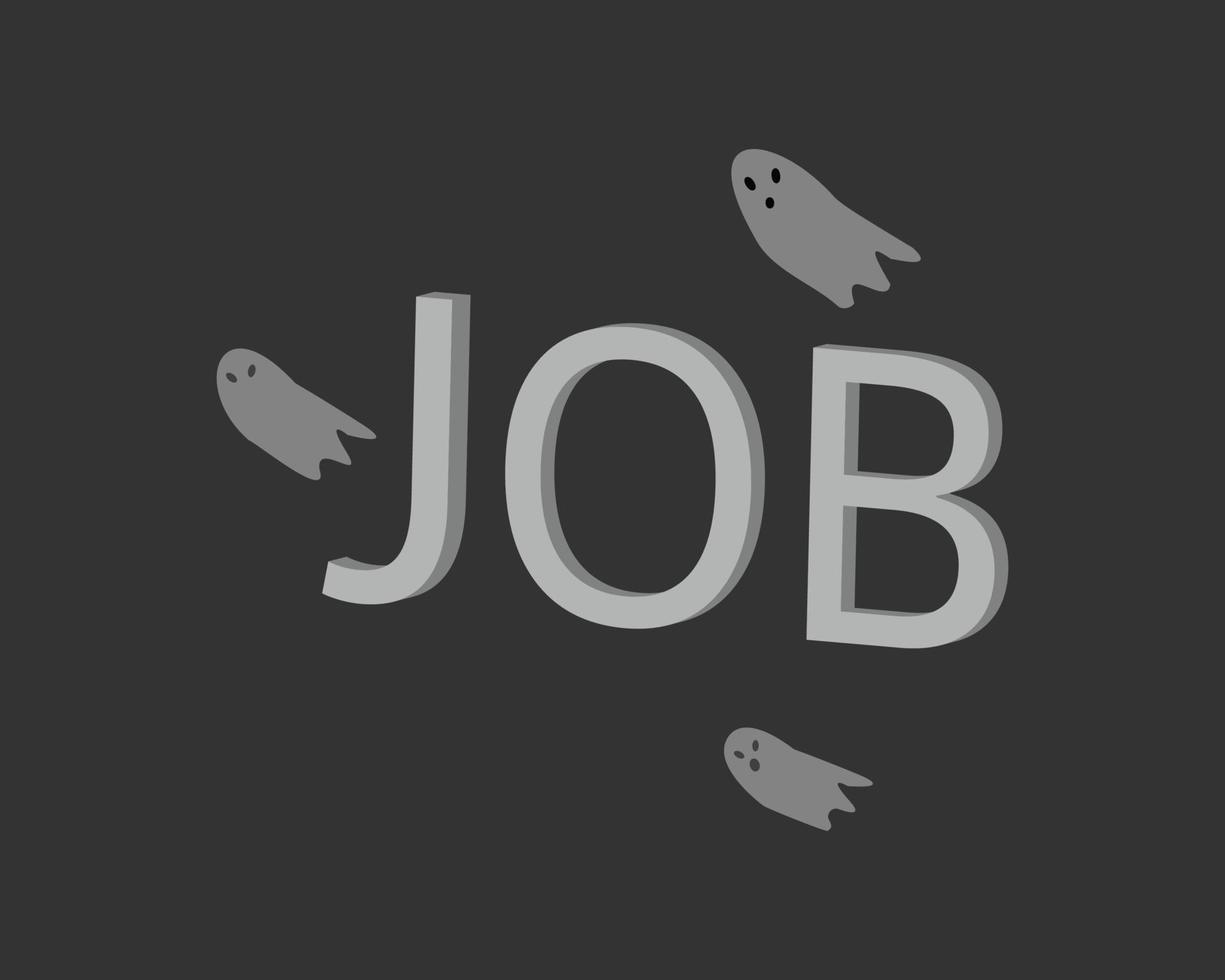 ghost job in recruitment which means no real job open vector