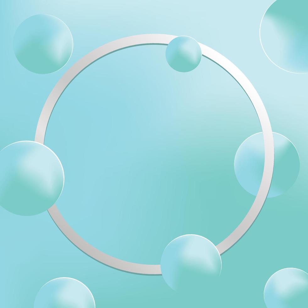 Template circle with gradient background. Pastel color. Vector illustration.