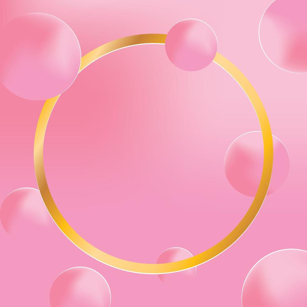 Template circle with gradient background. Pastel color. Vector illustration.