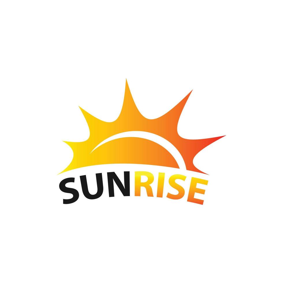 Sun logo design template vector