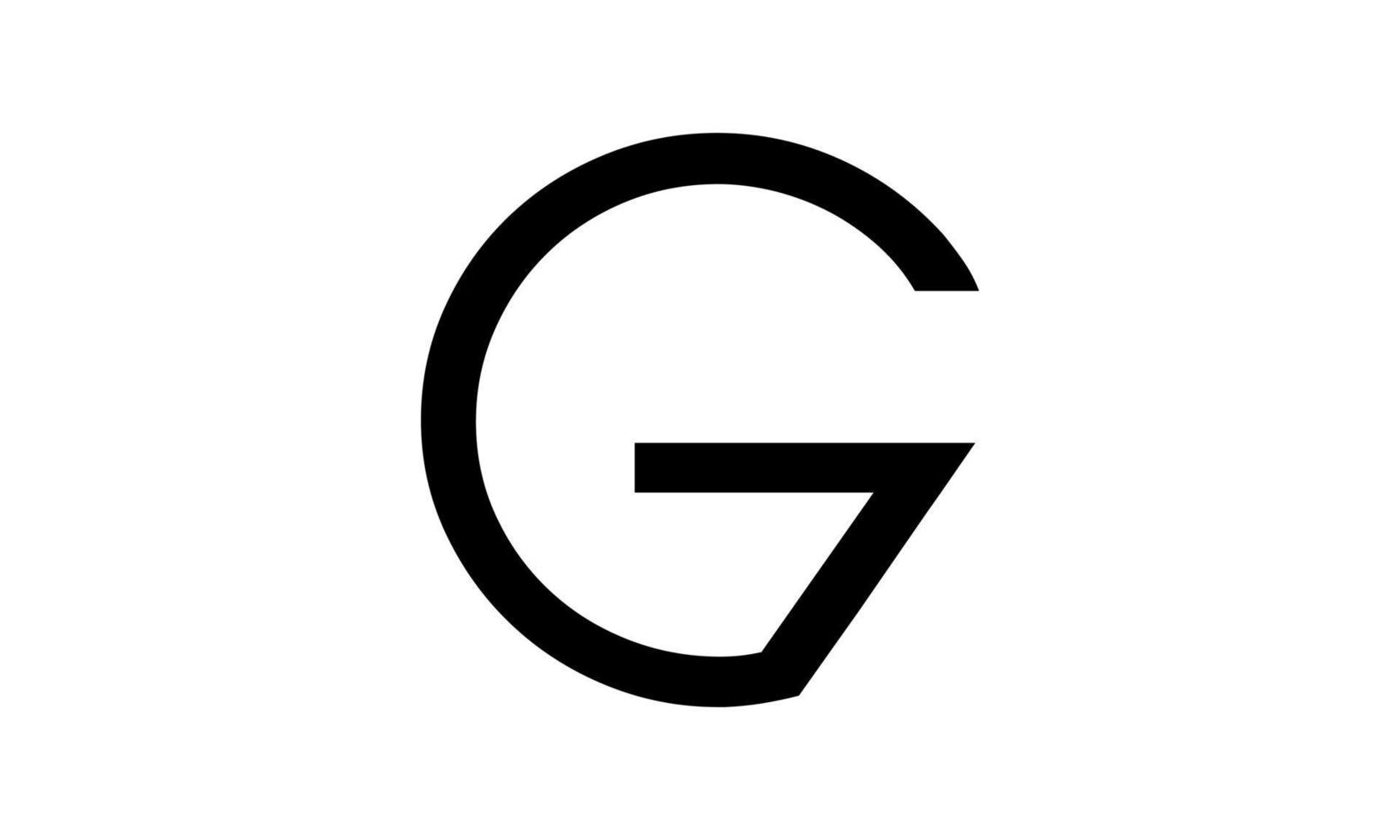 diseño del logotipo de la letra g. diseño inicial del logotipo de la letra g. diseño de icono de vector de logotipo g. g plantilla de vector libre de diseño de logotipo simple.