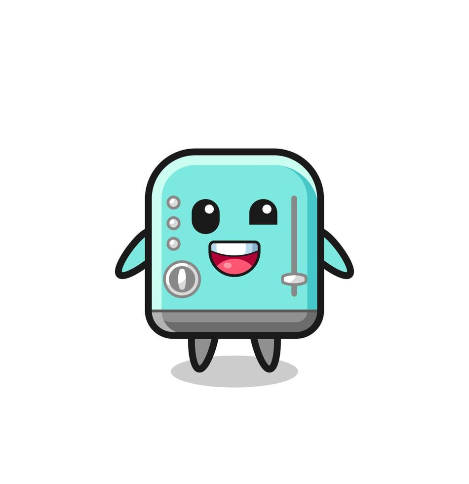 illustration of an toaster character with awkward poses vector