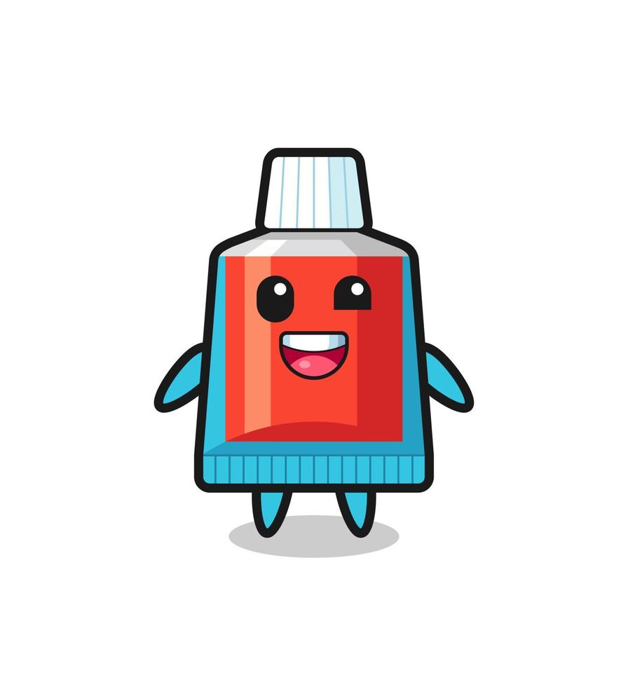 illustration of an toothpaste character with awkward poses vector