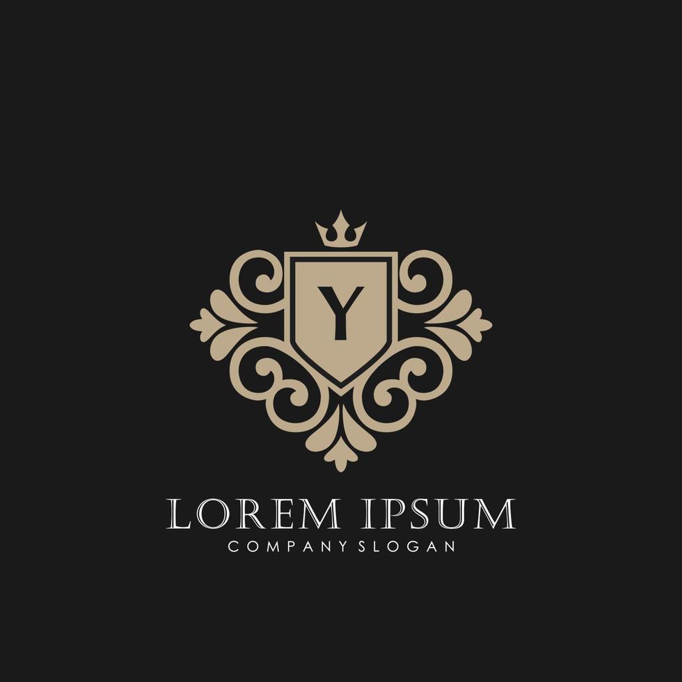 Y Initial Letter Luxury Logo template in vector art for Restaurant, Royalty, Boutique, Cafe, Hotel, Heraldic, Jewelry, Fashion and other vector illustration.