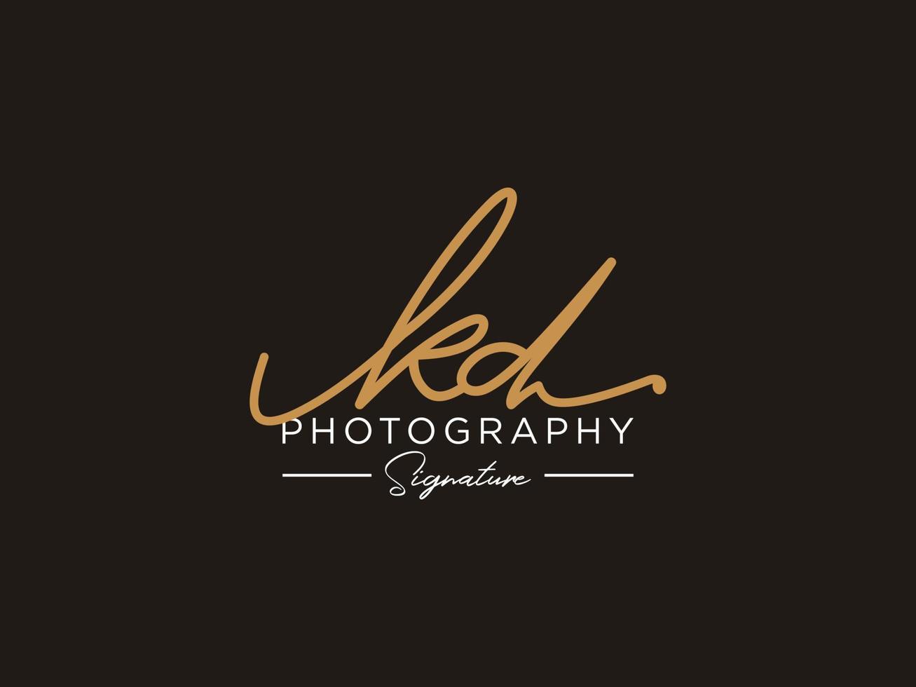 Letter KD Signature Logo Template Vector