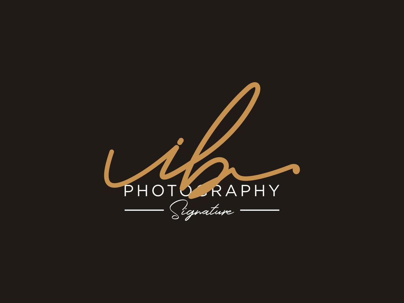 Letter IB Signature Logo Template Vector