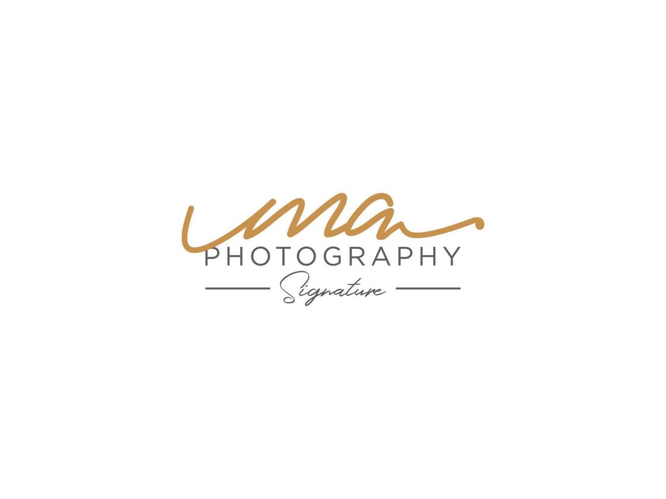 Letter MA Signature Logo Template Vector