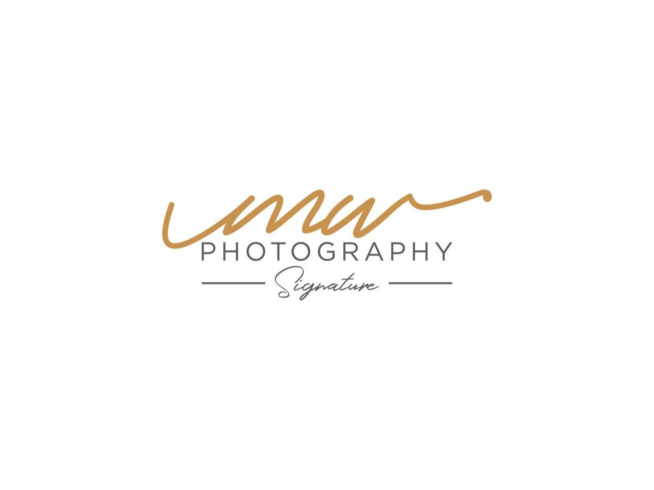 Letter MW Signature Logo Template Vector