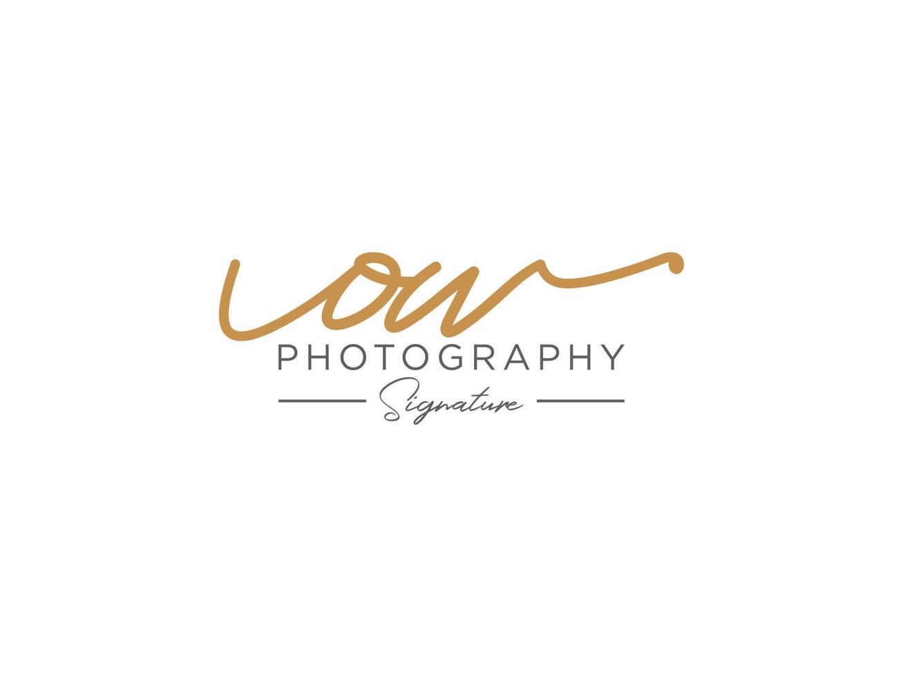 Letter OW Signature Logo Template Vector