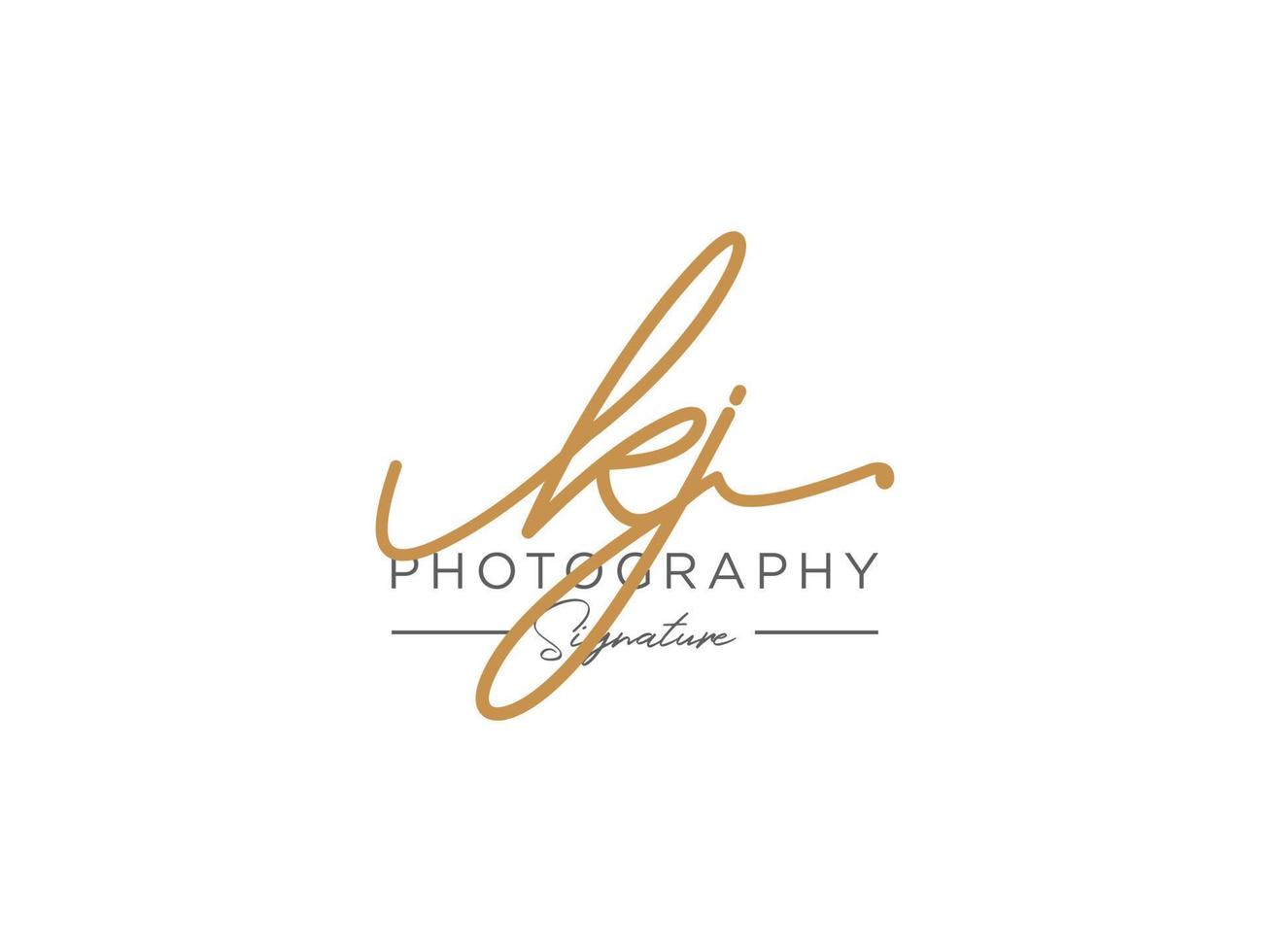 Letter KJ Signature Logo Template Vector