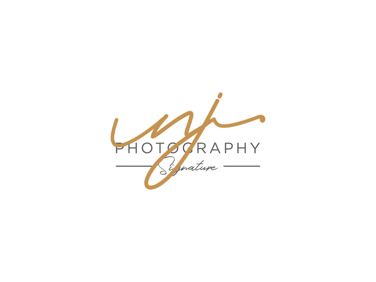 Letter NJ Signature Logo Template Vector