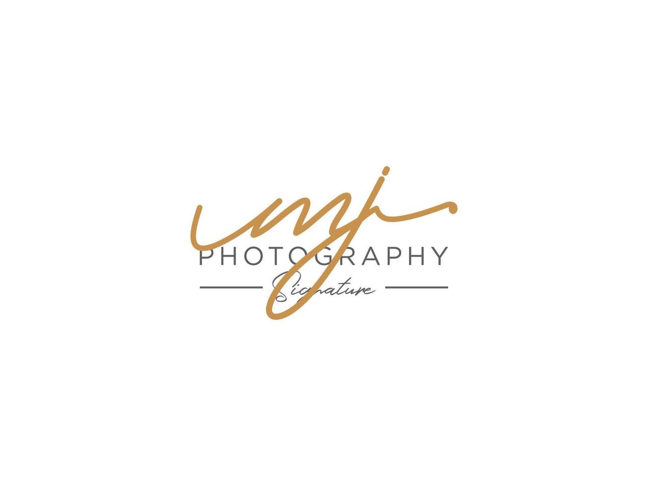 Letter MJ Signature Logo Template Vector