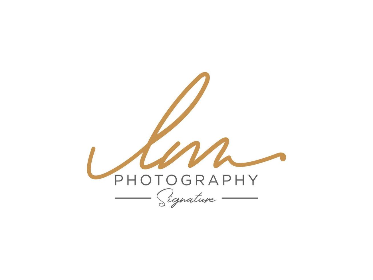 Letter LM Signature Logo Template Vector