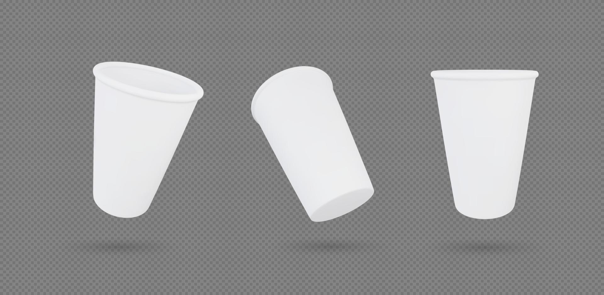 Realistic 3d disposal cup vector illustration
