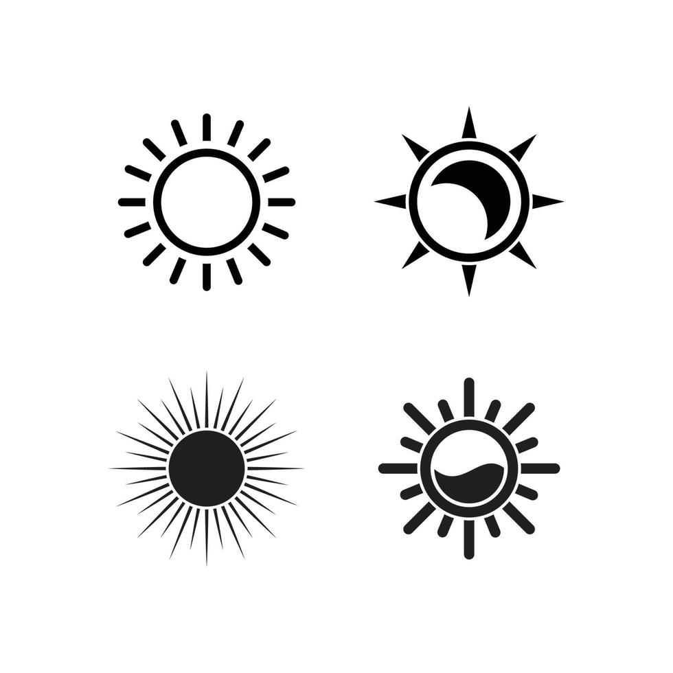 logotipo de ilustración de sol vector