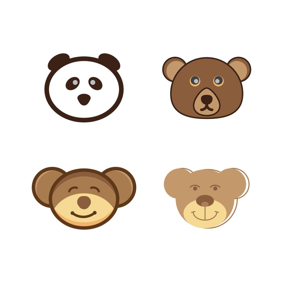 vector de logotipo de oso de peluche