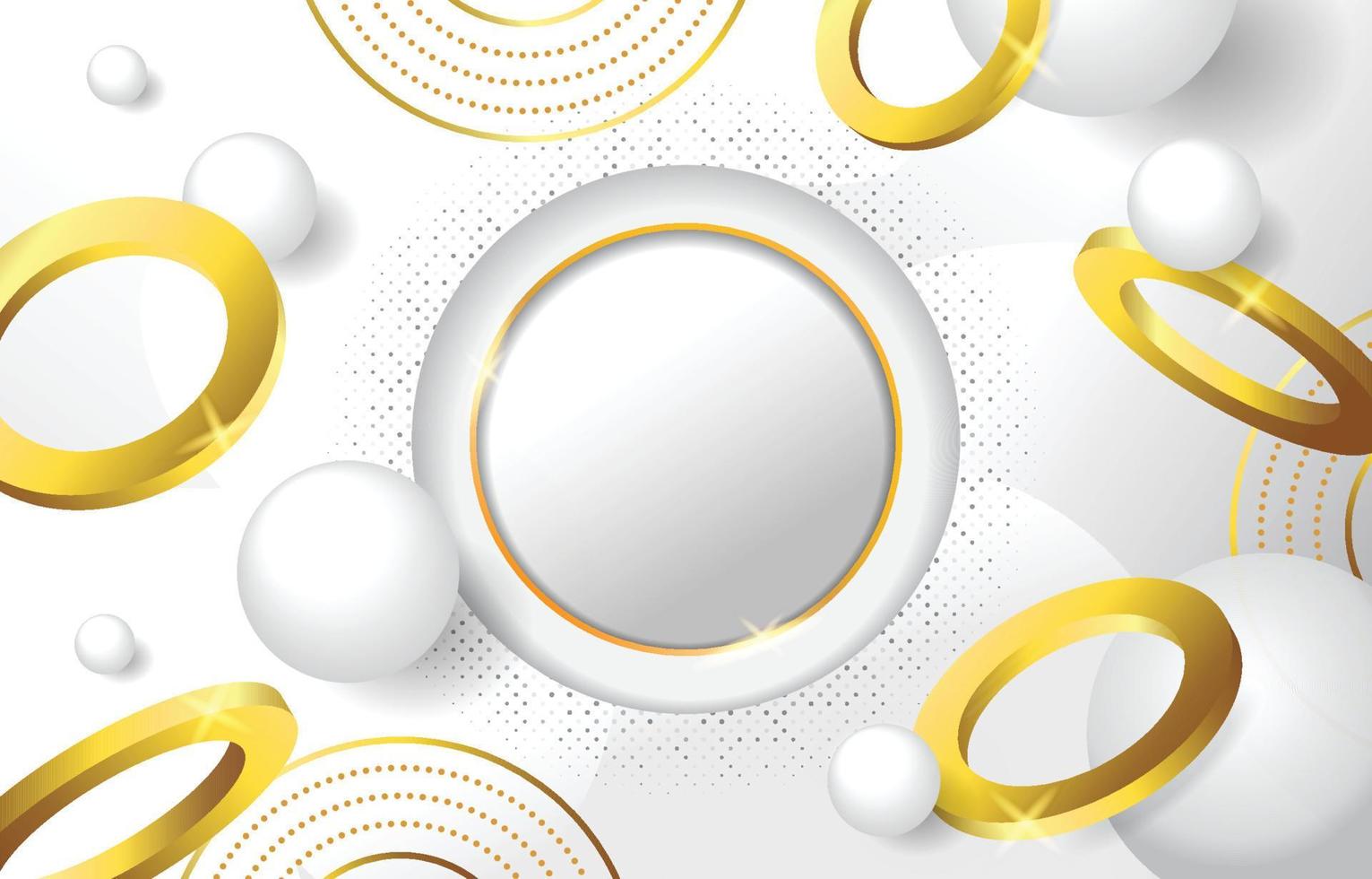 Elegant Gold and White Geometric Concept vector