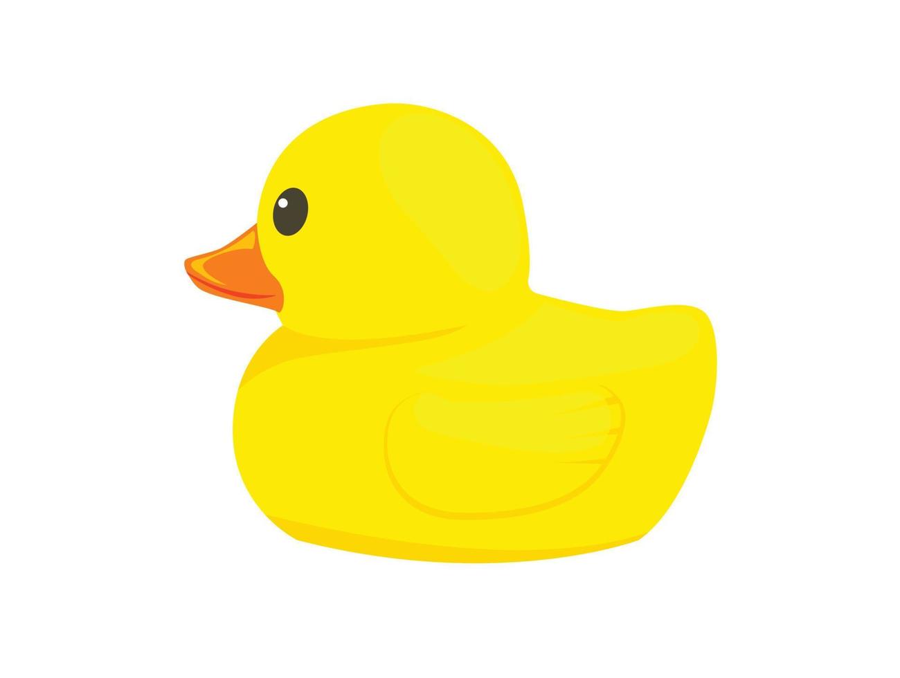 bath duck Yellow duck  rubber toy cartoon vector