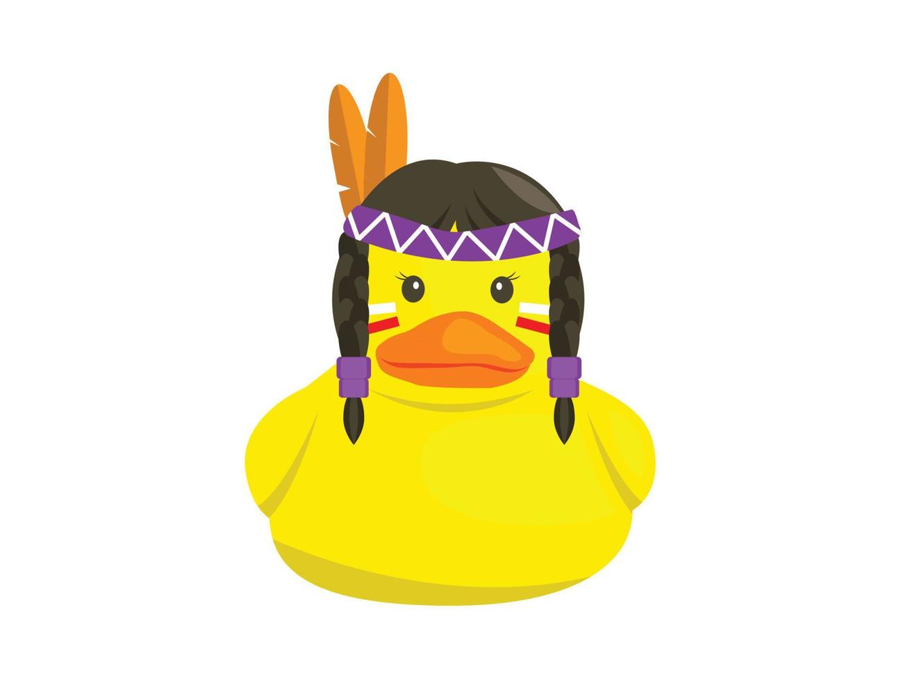 bath duck Yellow duck  rubber toy cartoon vector