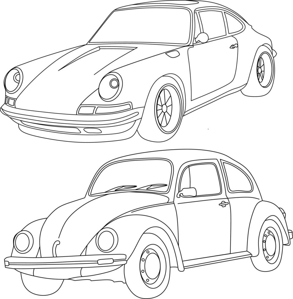 car vector for coloring book.
