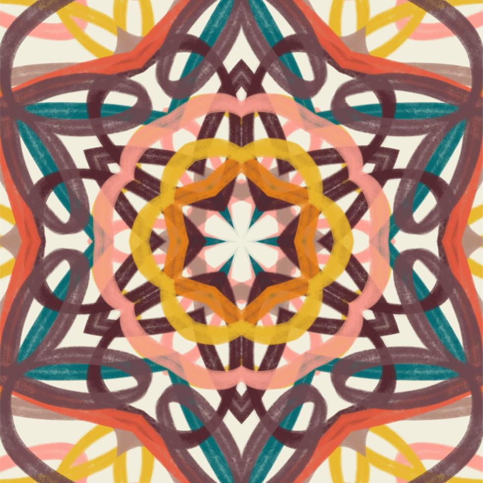 Abstract kaleidoscope background. Beautiful kaleidoscope seamless pattern. Multicolor mosaic texture. Seamless kaleidoscope texture. Unique kaleidoscope design vector