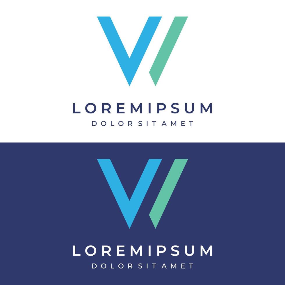 elementos de diseño de logotipos abstractos de la letra inicial w monograma o geometría que son lujosos y elegantes.logotipos para tarjetas de visita, empresas y negocios. vector