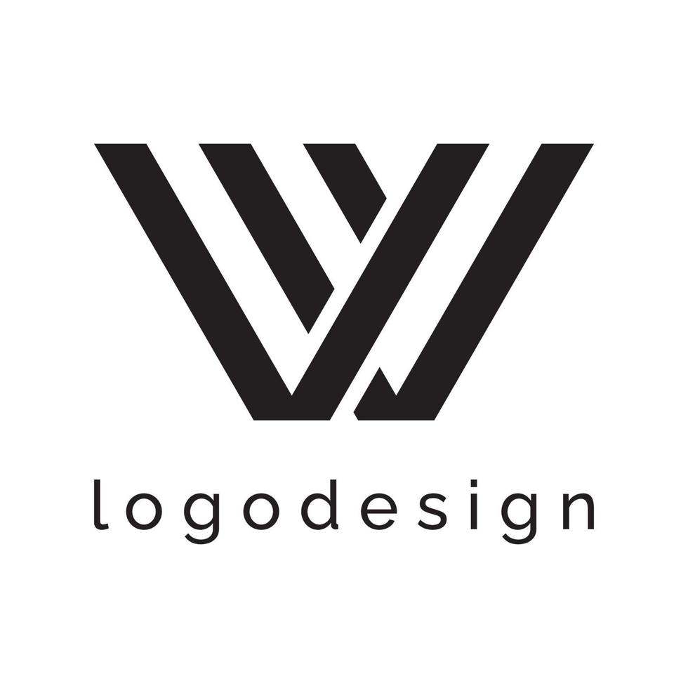 Abstract logo design elements of the initial letter W monogram or geometry that are luxurious and elegant.Logos for ,business cards, companies and businesses. vector