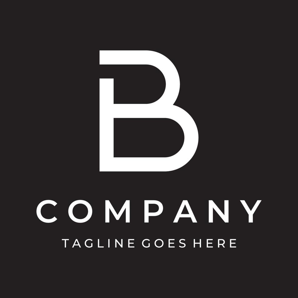 Unique and simple simple geometry initial letter B element logo template.Logo for business, company and business cards. vector