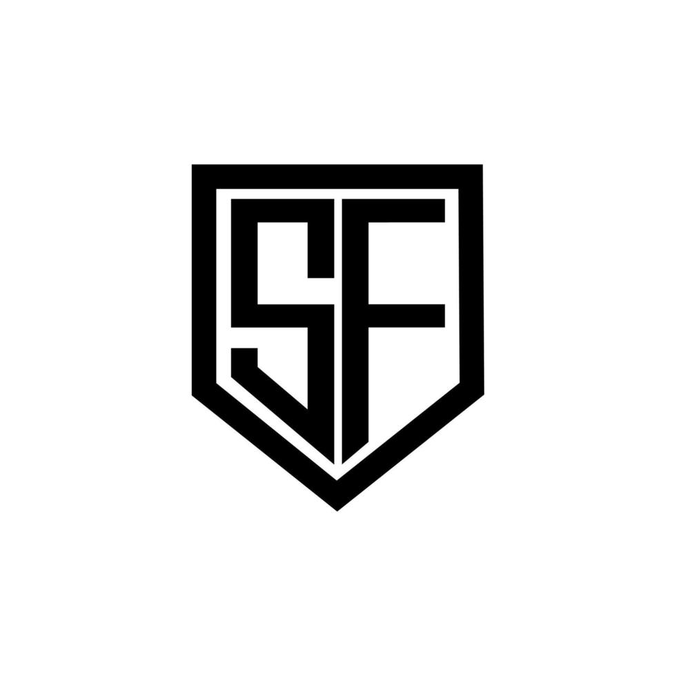 diseño de logotipo de letra sf con fondo blanco en illustrator. logotipo vectorial, diseños de caligrafía para logotipo, afiche, invitación, etc. vector