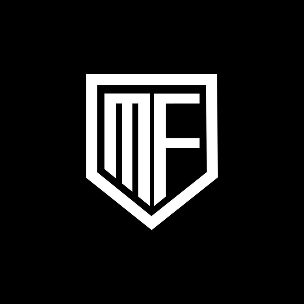 diseño de logotipo de letra mf con fondo negro en illustrator. logotipo vectorial, diseños de caligrafía para logotipo, afiche, invitación, etc. vector