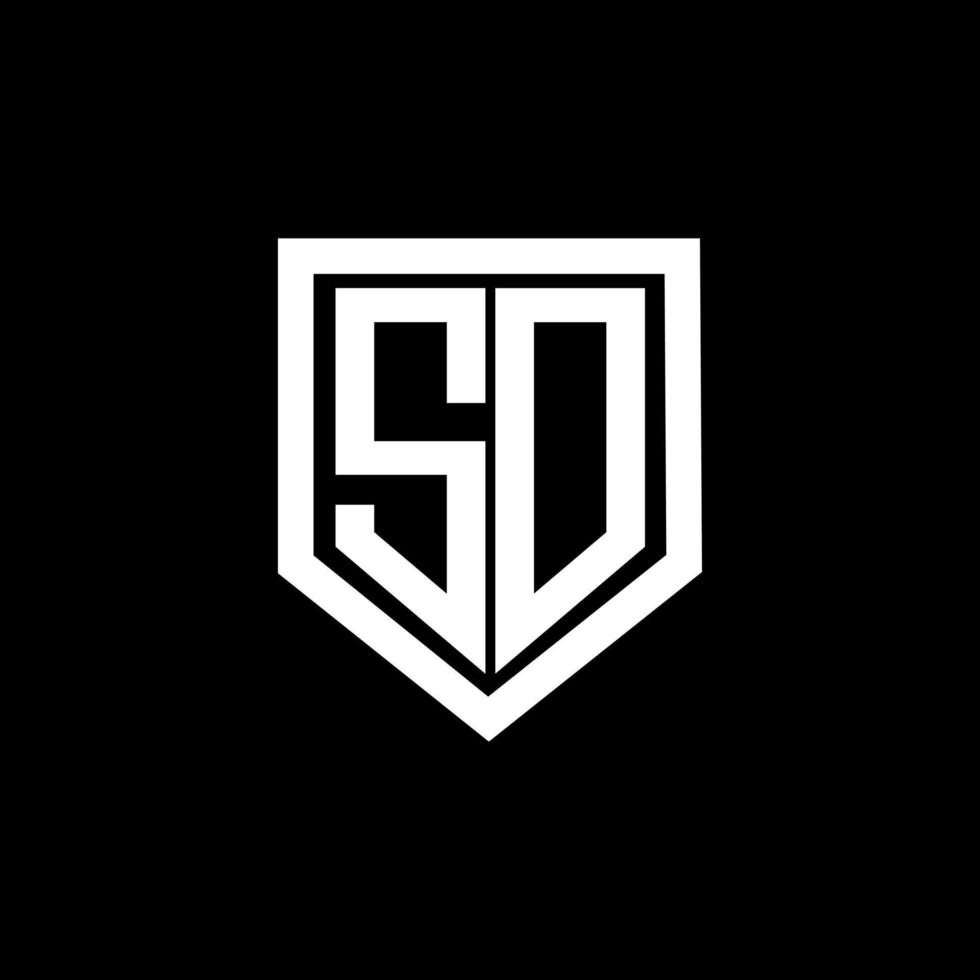 SO letter logo design with black background in illustrator. Vector logo, calligraphy designs for logo, Poster, Invitation, etc.