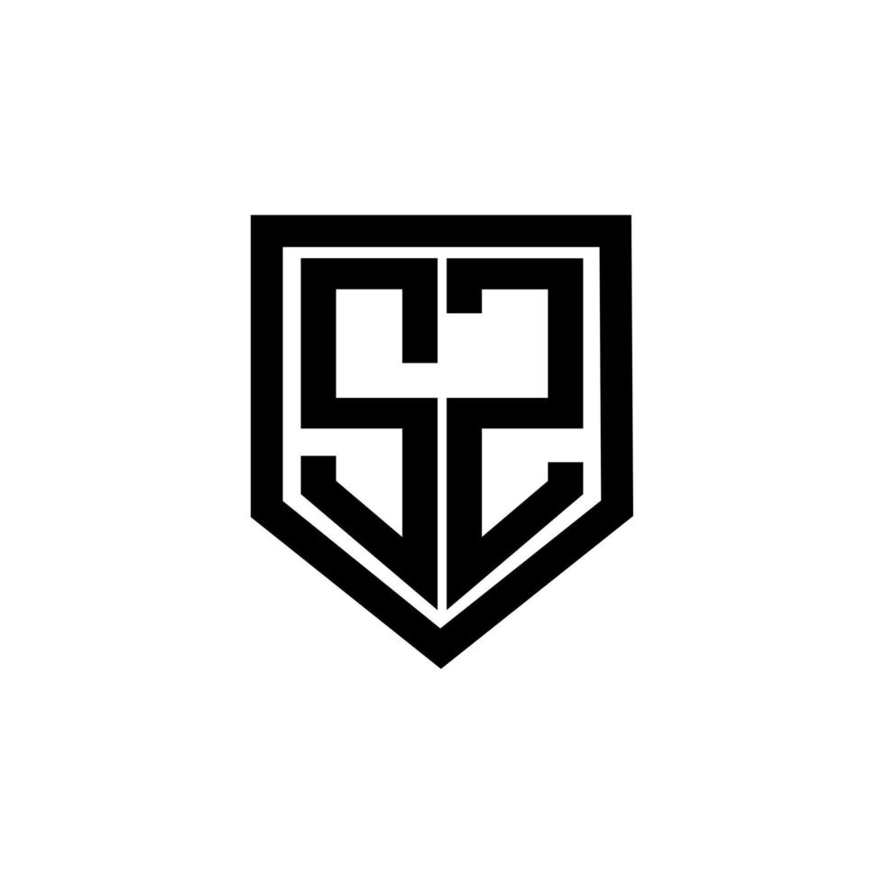 SZ letter logo design with white background in illustrator. Vector logo, calligraphy designs for logo, Poster, Invitation, etc.