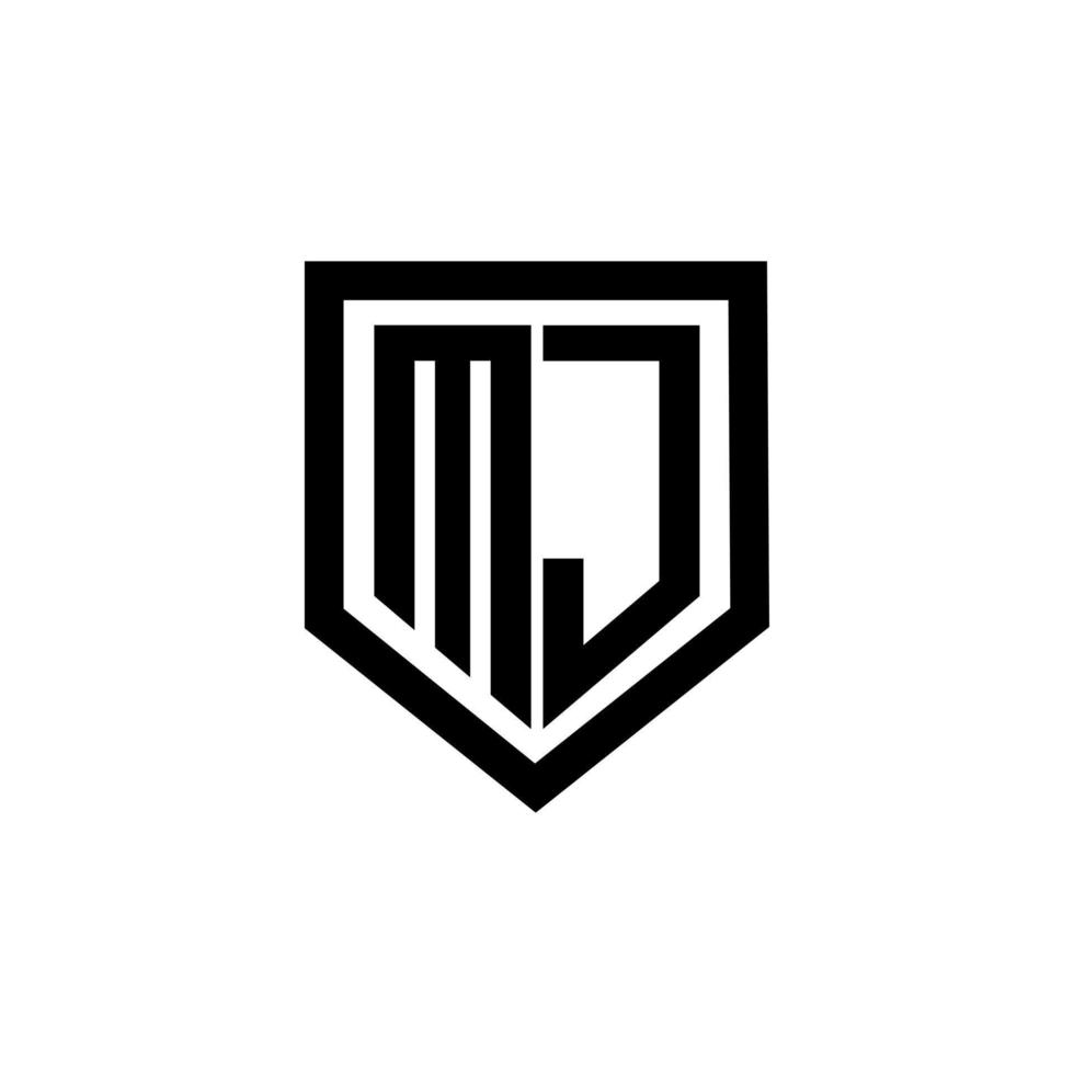 MJ letter logo design with white background in illustrator. Vector logo, calligraphy designs for logo, Poster, Invitation, etc.
