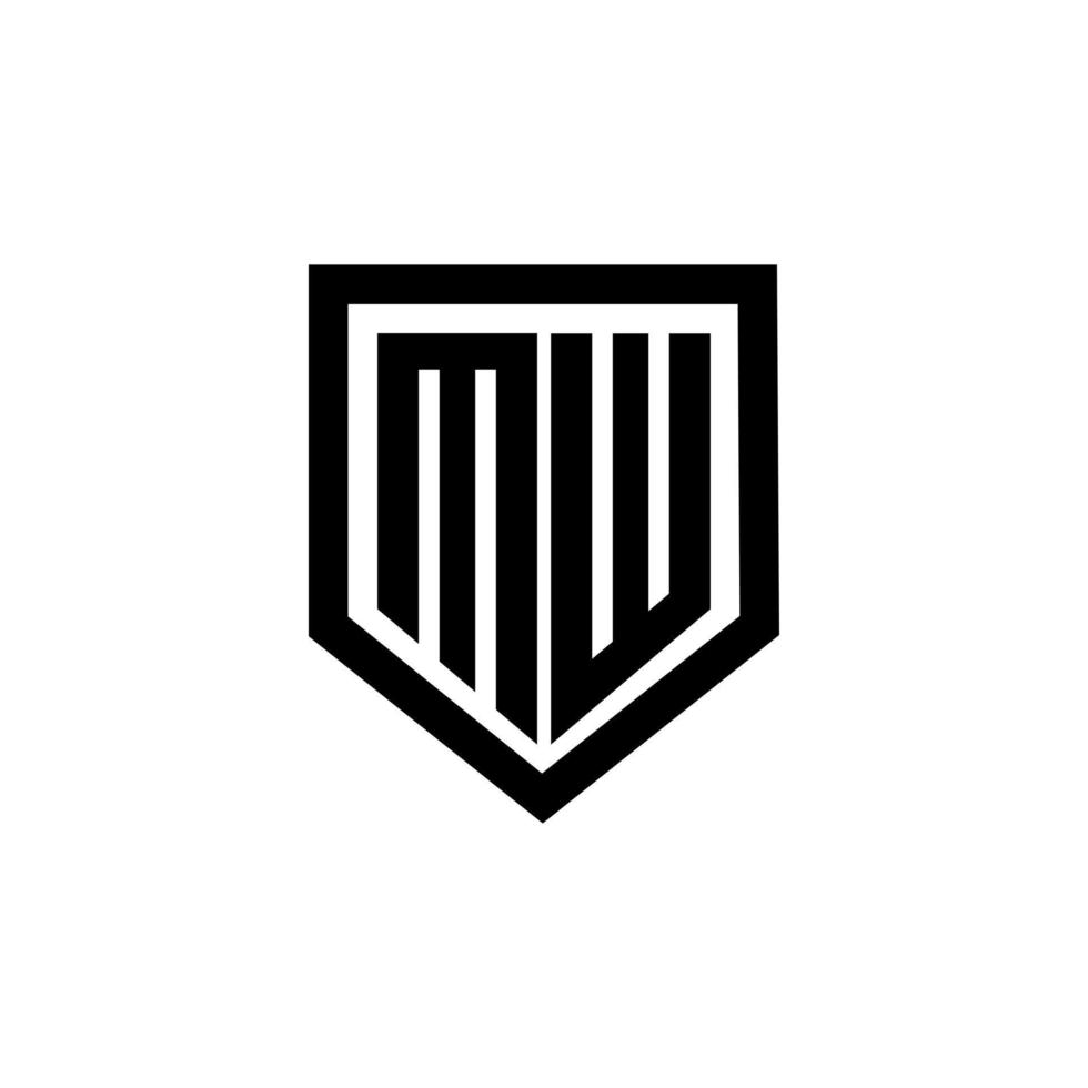 diseño de logotipo de letra mw con fondo blanco en illustrator. logotipo vectorial, diseños de caligrafía para logotipo, afiche, invitación, etc. vector