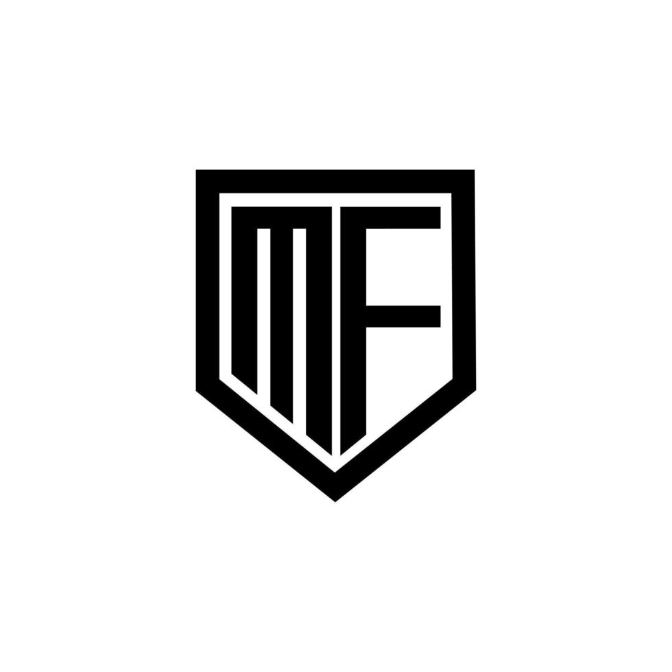 MF letter logo design with white background in illustrator. Vector logo, calligraphy designs for logo, Poster, Invitation, etc.