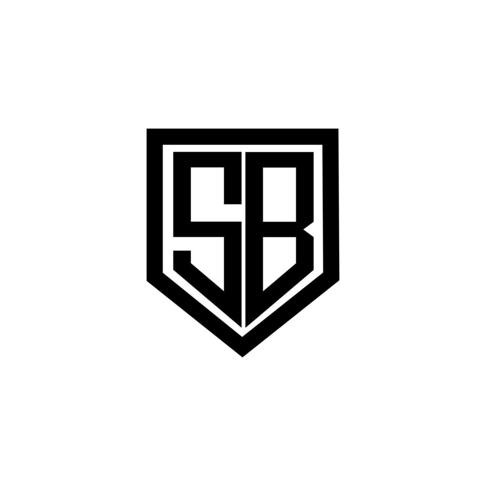 diseño de logotipo de letra sb con fondo blanco en illustrator. logotipo vectorial, diseños de caligrafía para logotipo, afiche, invitación, etc. vector