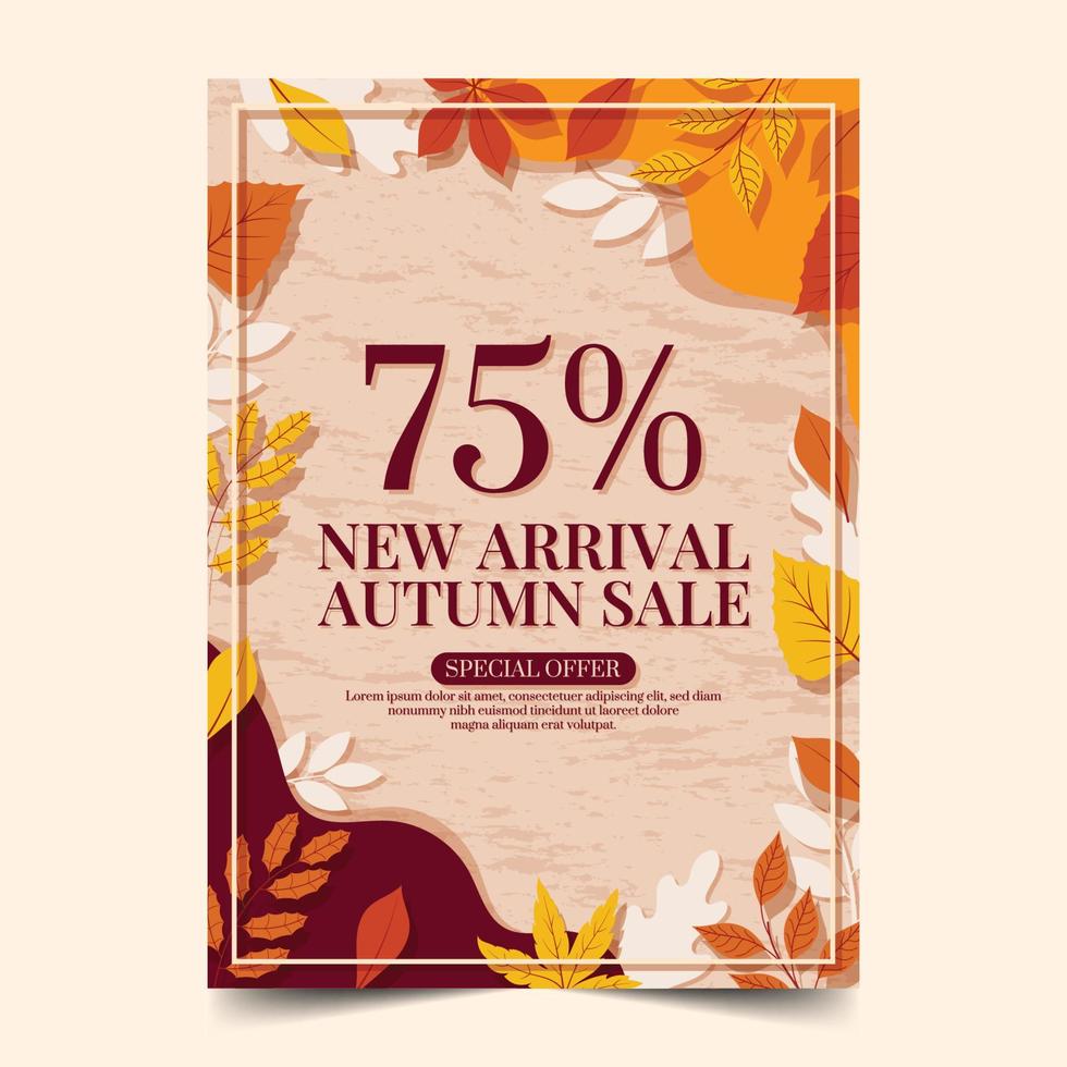 Autumn Sale Poster Template vector