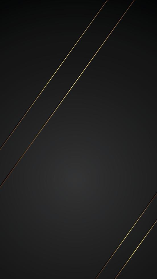 luxury black background banner vector illustration with gold strip art deco line diagonal