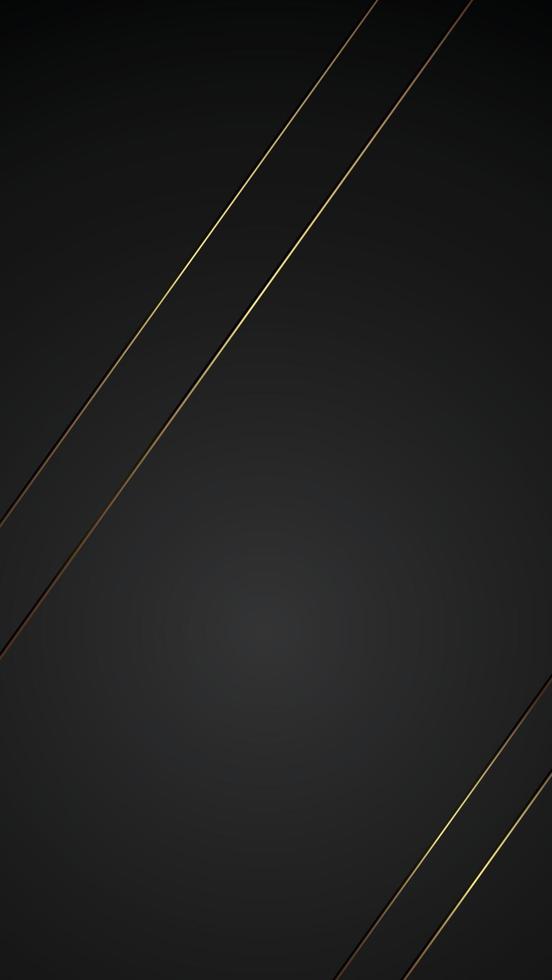 luxury black background banner vector illustration with gold strip art deco line diagonal