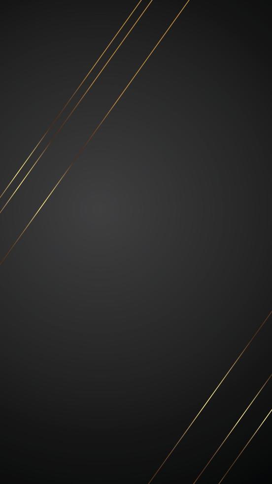 luxury black background banner vector illustration with gold strip art deco line design