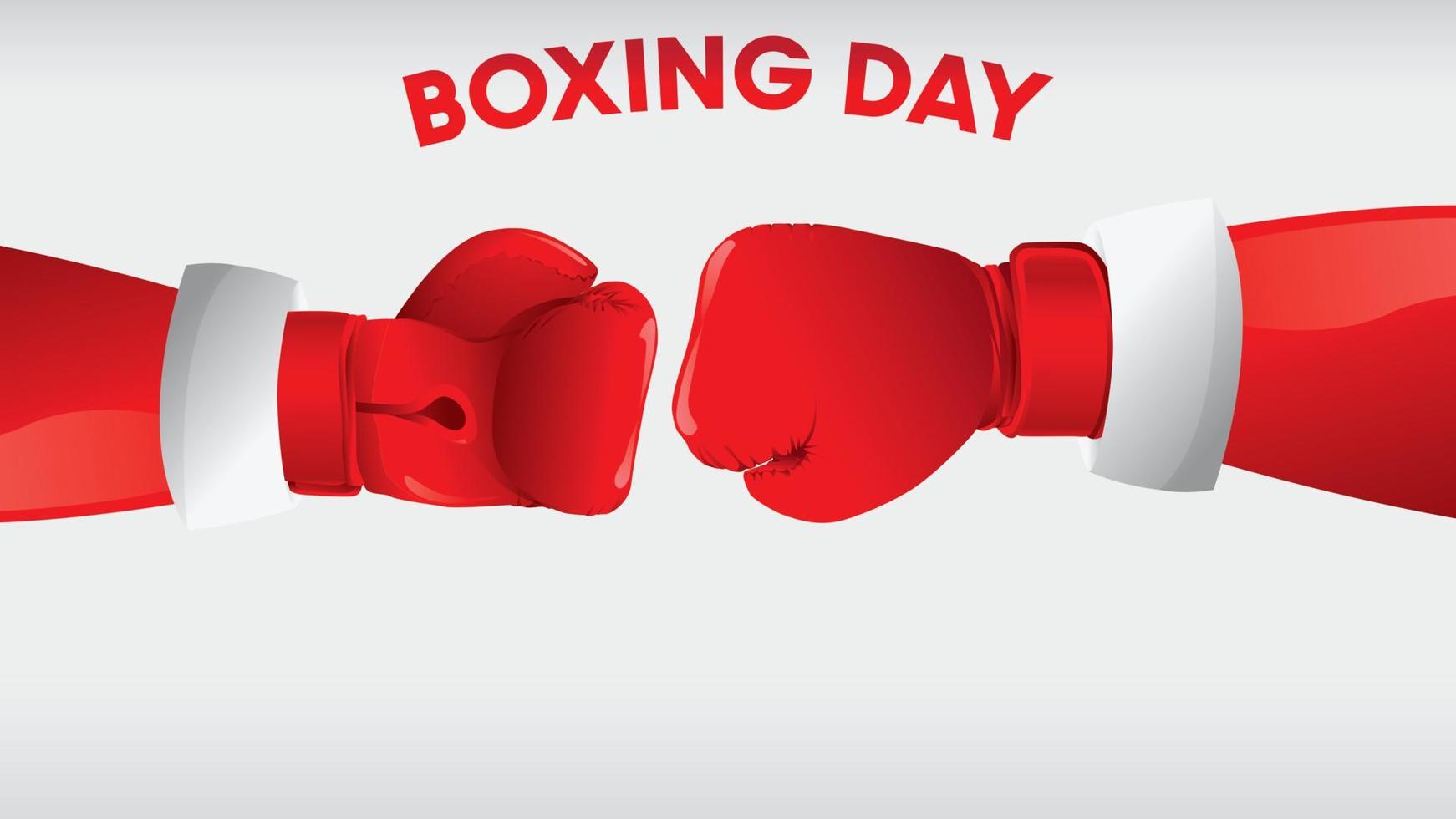 Boxing day vector illustration.Typography combined in a shape of boxing gloves