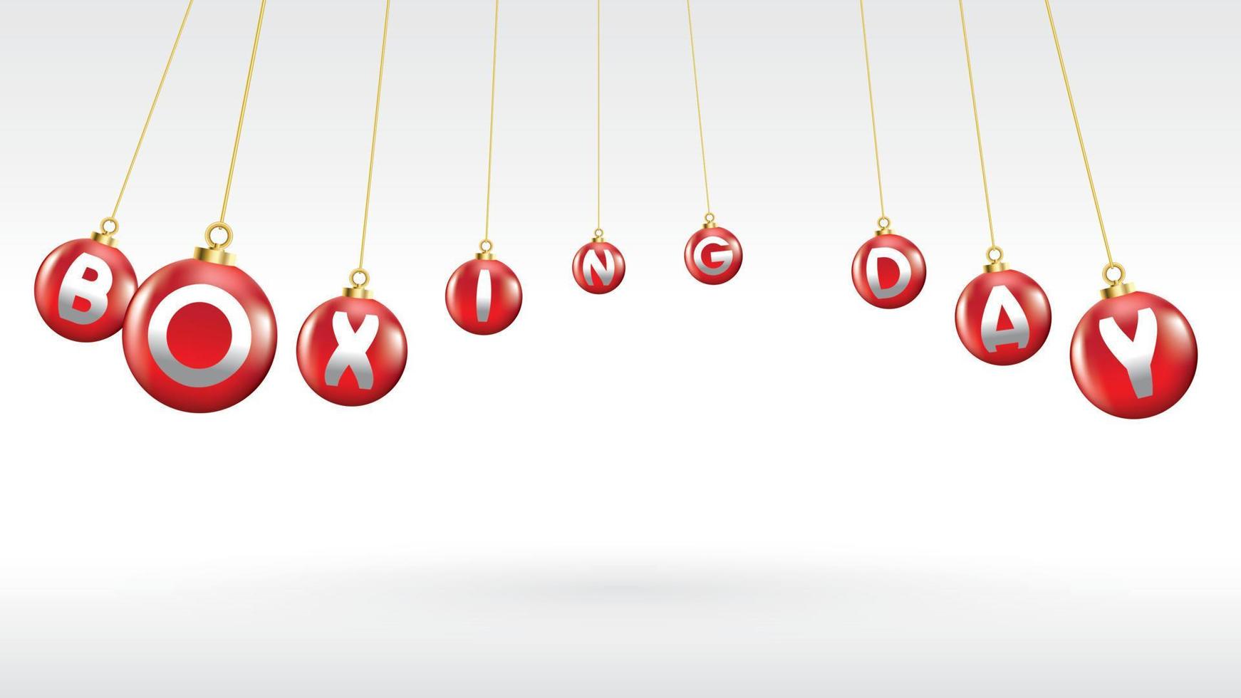 Boxing day vector illustration.Typography combined in a shape of christmas ball